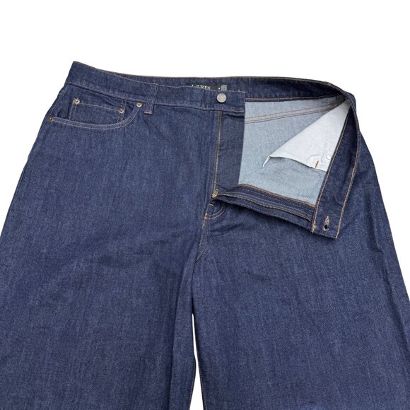 NEW $145 Lauren Ralph Lauren Women's Deep Rinse Wide Leg Denim Jean, Size 18 - Picture 4 of 12